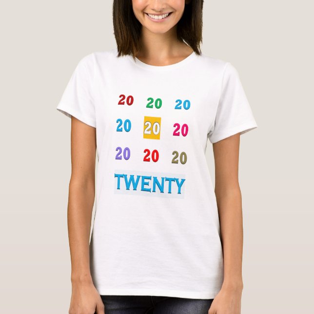 T-shirt 20ème GIF ÉLÉGANT vingtième anniversaire de (Devant)