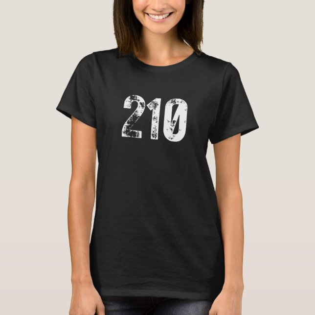 T-shirt 210 Area Code San Antonio TX Mobile Telephone Area (Devant)