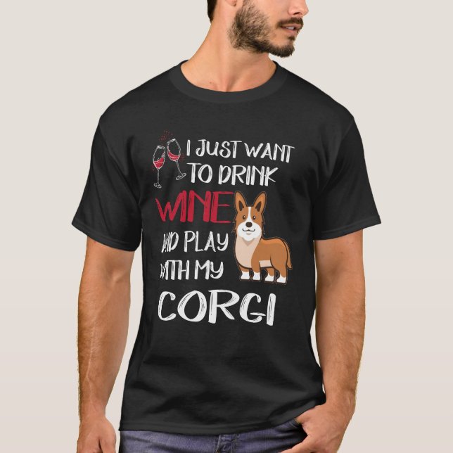 T-shirt 210 Je Veux Juste Boire Du Vin (Devant)