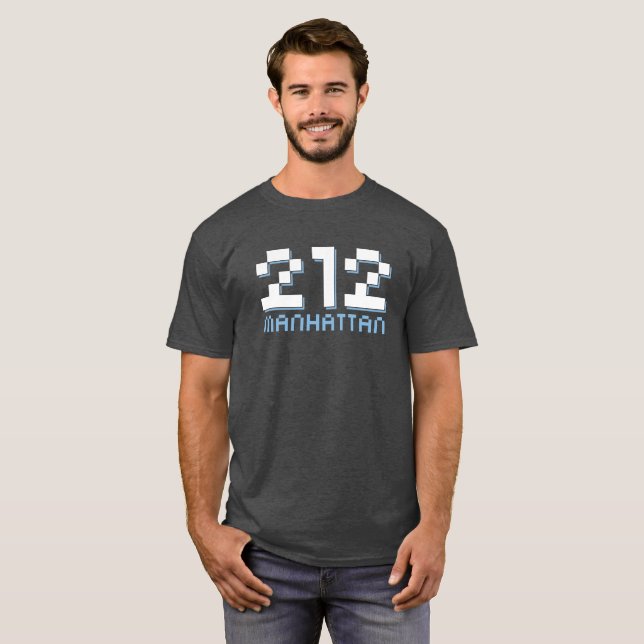 T-shirt 212 Manhattan NYC Area Code (Devant entier)