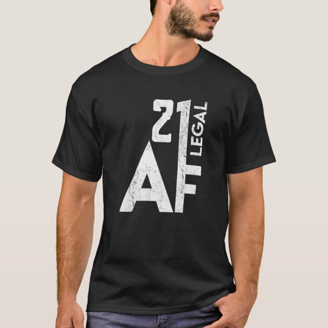 T-shirt 21 Af légale Anniversaire 21ème Anniversaire Amusa (Devant)