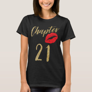 T-shirt 21 Anniversaire de la lèvre Anniversaire 21e année