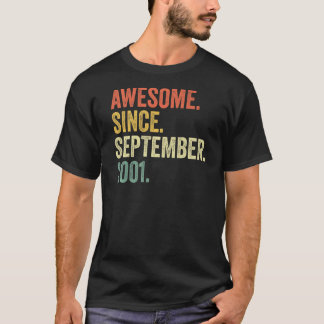 T-shirt 21 Ans Awesome Depuis Septembre 2001 21e Birt
