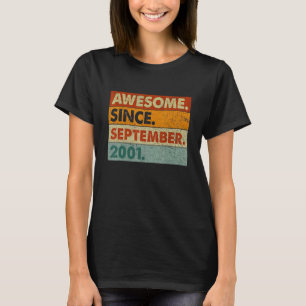 T-shirt 21 Ans Awesome Depuis Septembre 2001 21st Bi