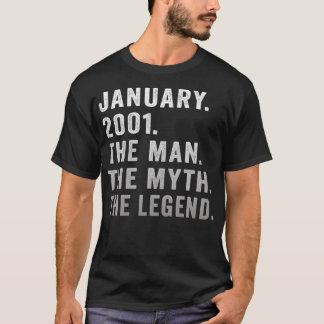T-shirt 21 Ans Cadeaux Anniversaire L'Homme Mythe Légende 