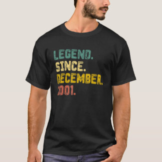 T-shirt 21 Ans Légende depuis décembre 2001 21e Birt