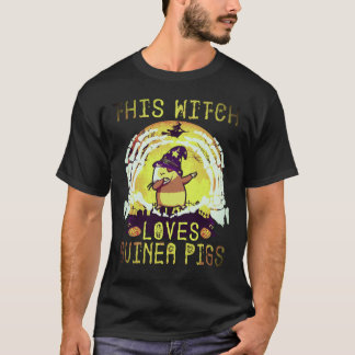 T-shirt 21 Cette sorcière adore les cochons d'Inde Hallowe