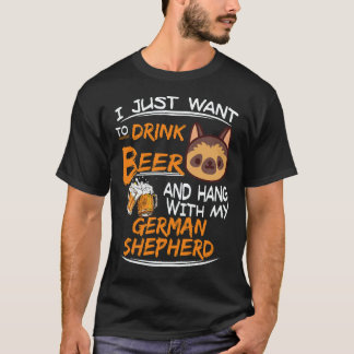 T-shirt 21 Je veux juste boire de la bière et traîner avec
