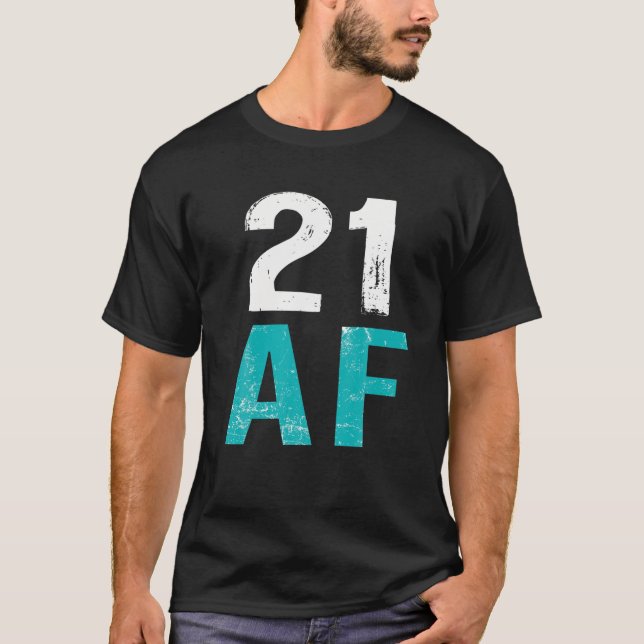 T-shirt 21 Juridique AF 21Anniversaire Vintage Tee (Devant)