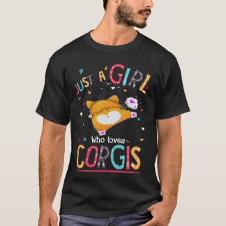 T-shirt 21 Juste une fille qui aime Corgi