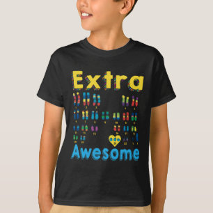 T-shirt 21 Xy Garçon Chromosome Supplémentaire Journée Mon