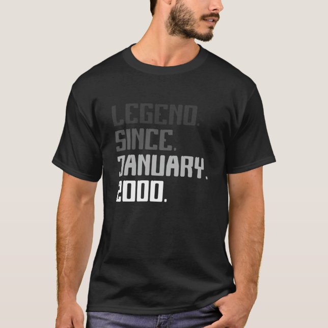 T-shirt 21Cadeaux Anniversaires 21 Ans Légende Depuis Janu (Devant)