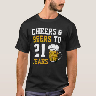 T-shirt 21e anniversaire Cheers & Bières à 21 ans