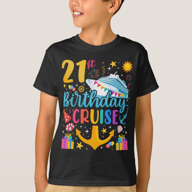 T-shirt 21e anniversaire Croisière B-Day Party Boy (Devant)
