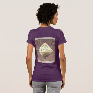 T-shirt 21e anniversaire du Mariage laiton et olite
