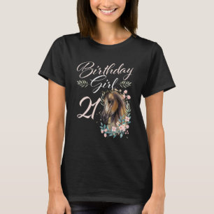 T-shirt 21e anniversaire fille cheval 21 ans Anniversaire