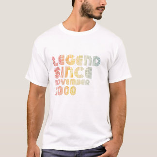 T-shirt 21E Anniversaire Hommes Légende Vintage Depuis Le 