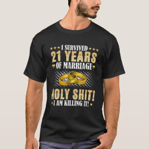 T-shirt 21E Anniversaire Mariage Cadeaux - 21 Ans De Marri
