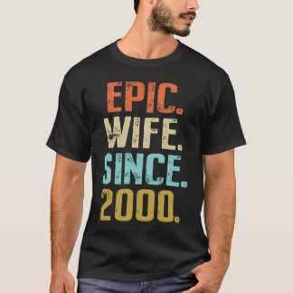 T-shirt 21st Wedding Anniversary For Her Best Epic Wife Si