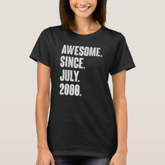 T-shirt 22 Ans 22e Anniversaire Awesome depuis Juillet 200