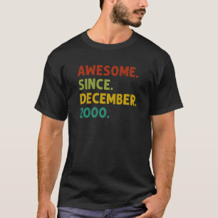 T-shirt 22 Ans Awesome Depuis Décembre 2000 22nd Bir