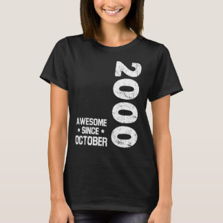 T-shirt 22 Ans Awesome Depuis Octobre 2000 22e Birt