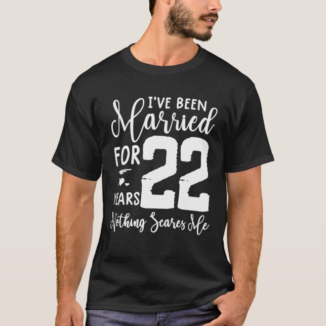 T-shirt 22 Ans Mariés Drôle Couple 22E Anniversaire (Devant)