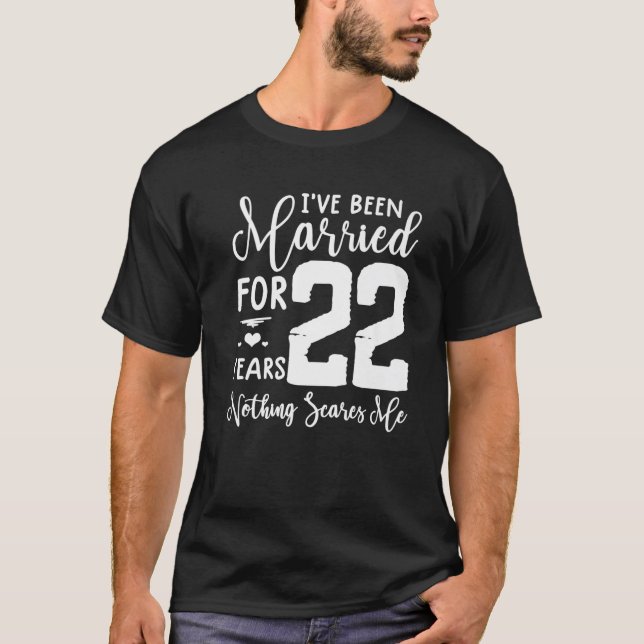 T-shirt 22 Ans Mariés Drôle Couple 22E Anniversaire (Devant)
