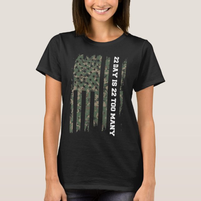 T-shirt 22 Un Vétéran Vit La Matière L'Armée Suicide (Devant)