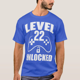 T-shirt 22e anniversaire de jeu Gamer 22 ans Bday 