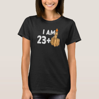 T-shirt 23+1 Moyen Doigt 24e Anniversaire Provocateur