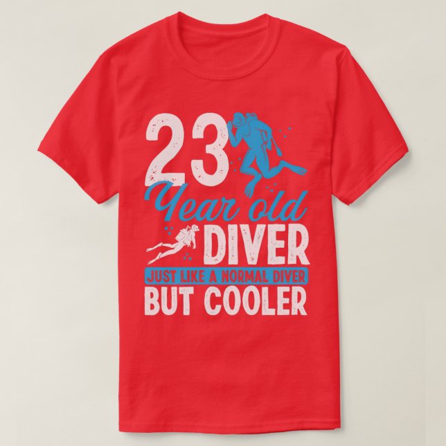 T-shirt 23 Année Plongée Plongée Plongée Snorkel 23 Annive (Design devant)