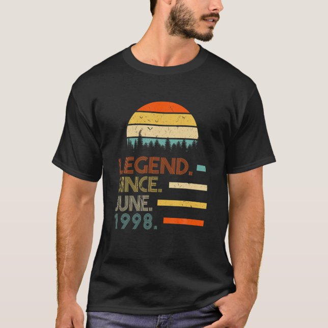 T-shirt 23 Ans Rétro Anniversaire Cadeau Légende depuis Ju (Devant)