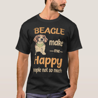T-shirt 23 Beagle Me Rendent Heureux Les Gens Pas Tellemen