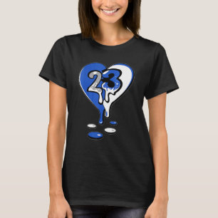 T-shirt 23 Drip Heart Retro Stealth 5s Correspondants