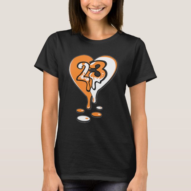 T-shirt 23 Drip Heart WMNS Citrus 11s Matching (Devant)