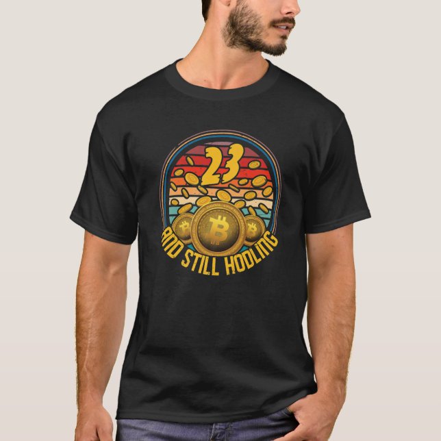 T-shirt 23 Et Toujours Poignardant Bitcoin 23E Anniversair (Devant)