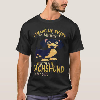 T-shirt 23 Je me réveille chaque matin avec un dachshund à