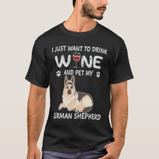T-shirt 23 Je veux juste boire du vin et caresser mon berg