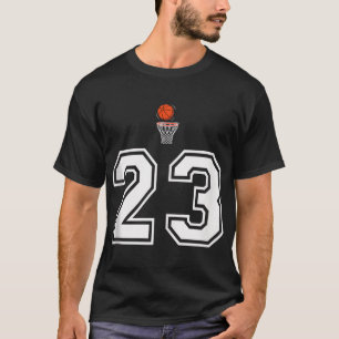 T-shirt 23 Nombre Style Basketball Débardeur blanc Vintage