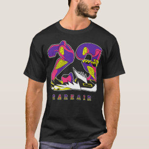 T-shirt 23 Rare Air Uptempo Black Multi Color Matching T-S
