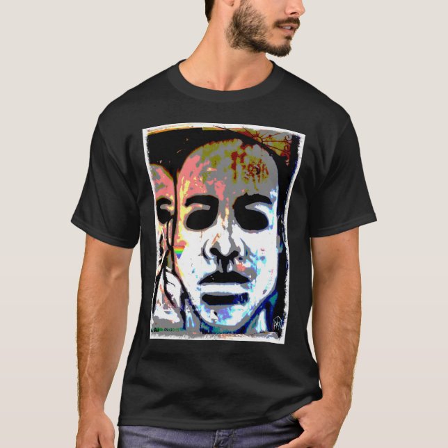 T-shirt 23 visages (foncés) (Devant)