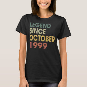 T-shirt 23 Years Old Legend Since October 1999 23rd Birth