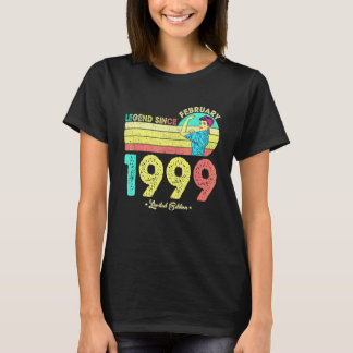 T-shirt 23rd Birthday February 1999 Legend Since 1999 23 Y