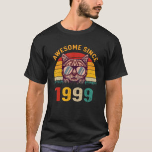 T-shirt 23rd Birthday Vintage Cat 23 Years Awesome Since 1