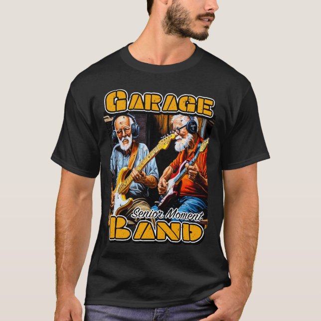 T-shirt 24043a_Garage Band Old Guys Senior Moment (Devant)
