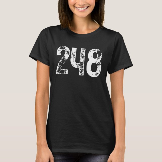 T-shirt 248 Indicatif régional Troy MI Téléphone mobile In (Devant)