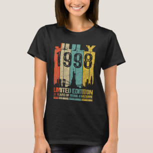 T-shirt 24 Anniversaire Juillet 1998 24 Ans D'Être Impress