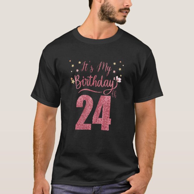 T-shirt 24 Ans C'est mon anniversaire magnifique parc d'an (Devant)