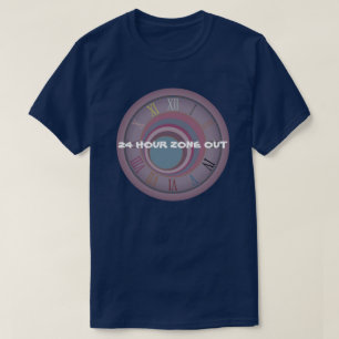 T-shirt 24 Heures Zone Hors Heure Cercles D'Horloge Numéro